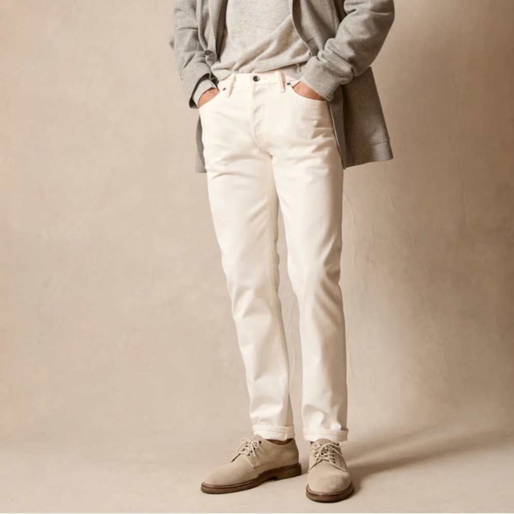 Todd Snyder Cream Denim Pants worn once